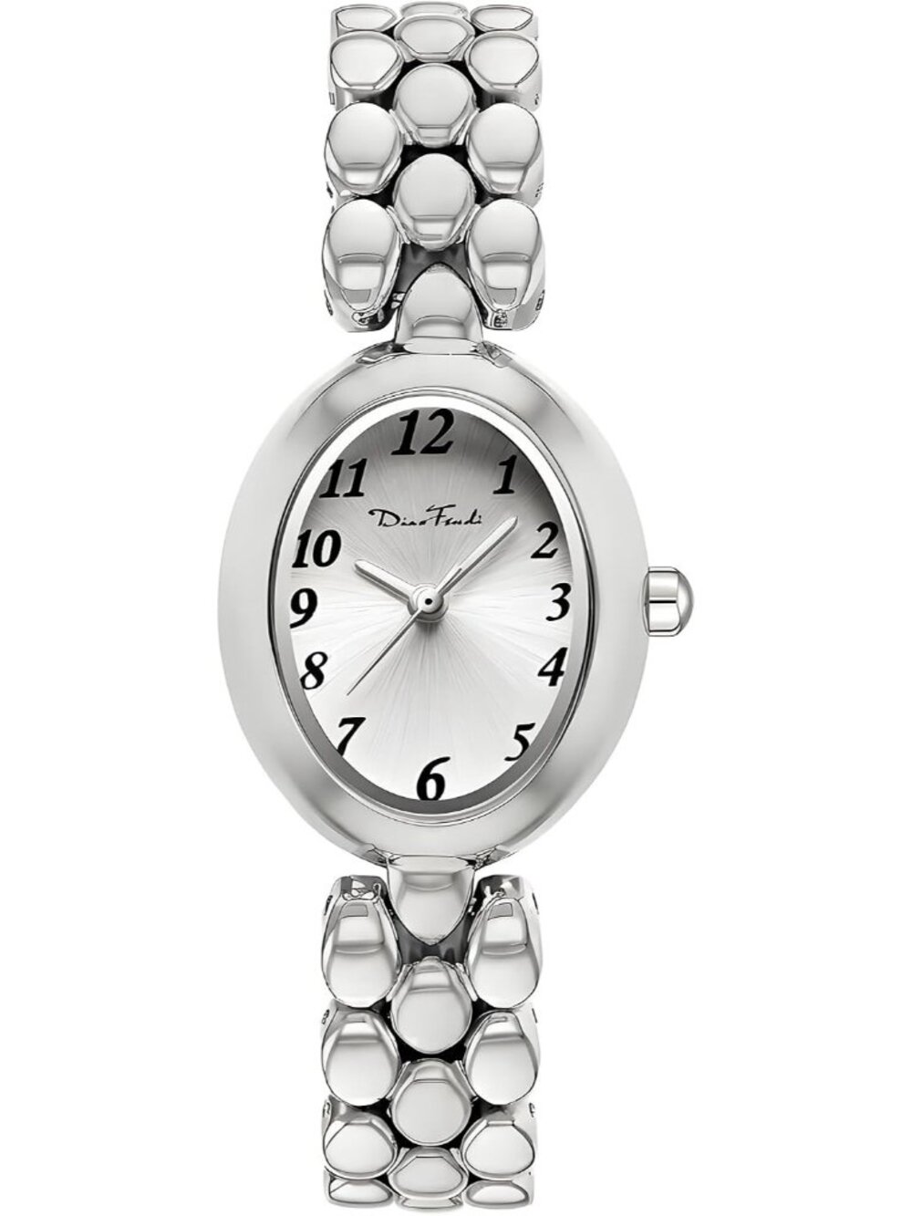 Women Silver Surface Quartz Small Luxury Stainless Steel Bracelet Wristwatch